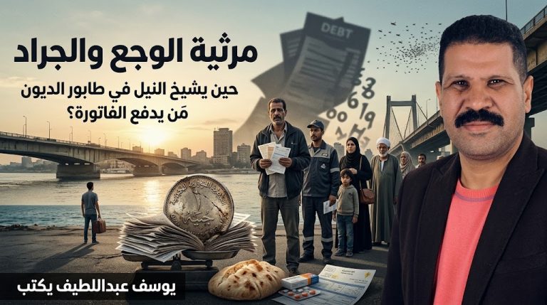 يوسف عبداللطيف يكتب: مرثية الوجع والجراد.. حين يشيخ النيل في طابور الديون