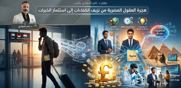 د.تامر المغازي يكتب: هجرة العقول المصرية من نزيف الكفاءات إلى استثمار الخبرات