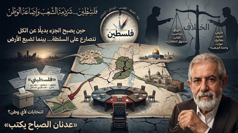 عدنان الصباح يكتب: فلسطين… شرذمة الشعب وإضاعة الوطن