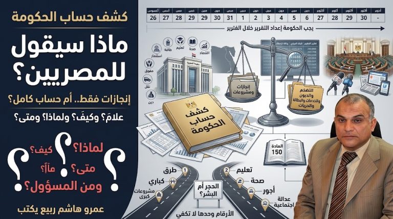 عمرو هاشم ربيع يكتب: الرئيس وكشف حساب الحكومة.. علامَ وكيفَ ولماذا ومتى؟