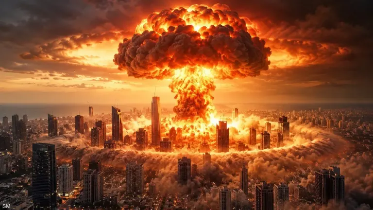 نتنياهو ينشر صورة لقنبلة ذرية تضرب تل أبيب ويحذر من «تهديد وجودي» إيراني قبل الانتخابات