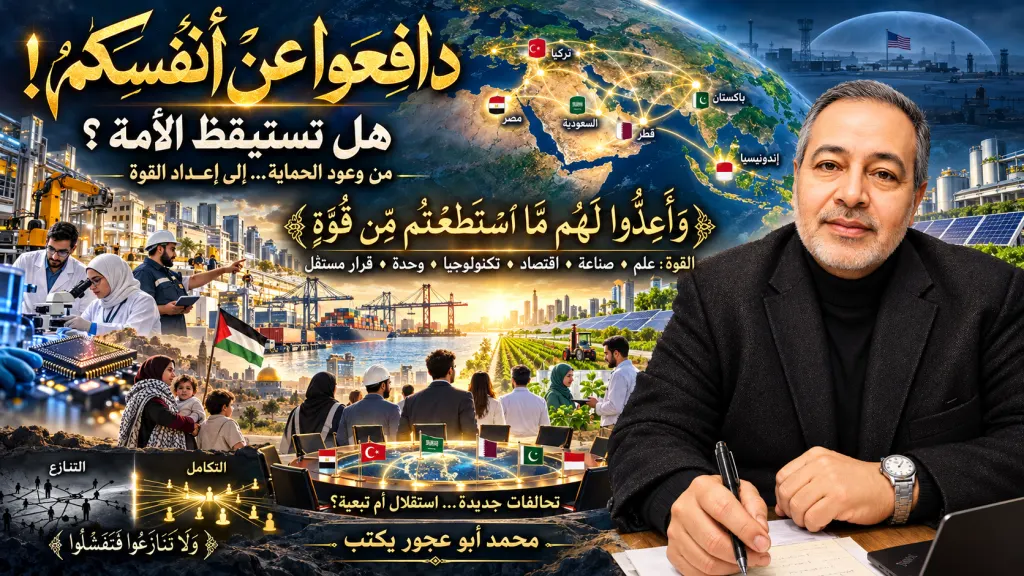 محمد ابو عجور يكتب: حين تقول أمريكا: دافعوا عن أنفسكم… هل تستيقظ الأمة؟
