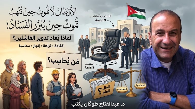 د.عبدالفتاح طوقان يكتب: الأوطان لا تموت حين تُنهب