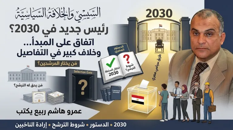 عمرو هاشم ربيع يكتب: السيسي والخلافة السياسية.. اتفاق على المبادئ وخلاف كبير في التفاصيل