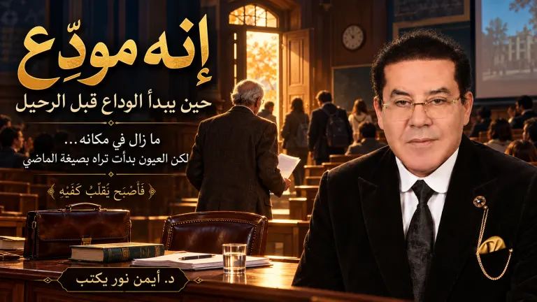 د. أيمن نور يكتب: انه مودع