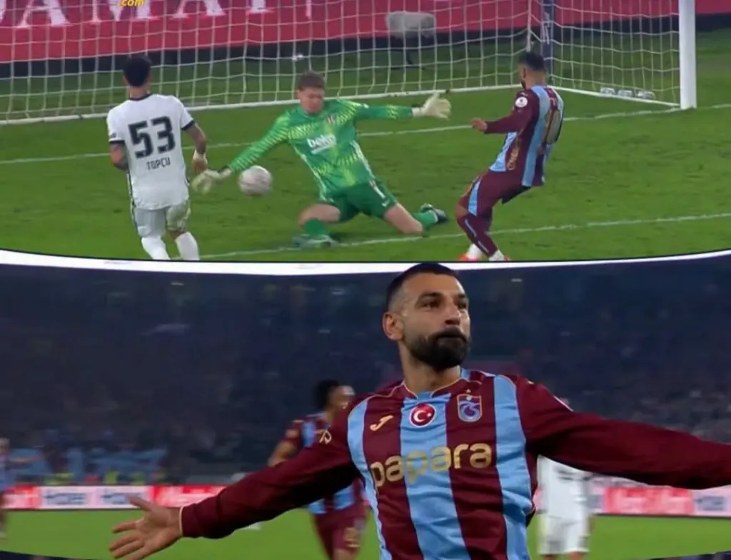 محمد صلاح يسجل الهدف الثاني لطرابزون سبور أمام بشكتاش